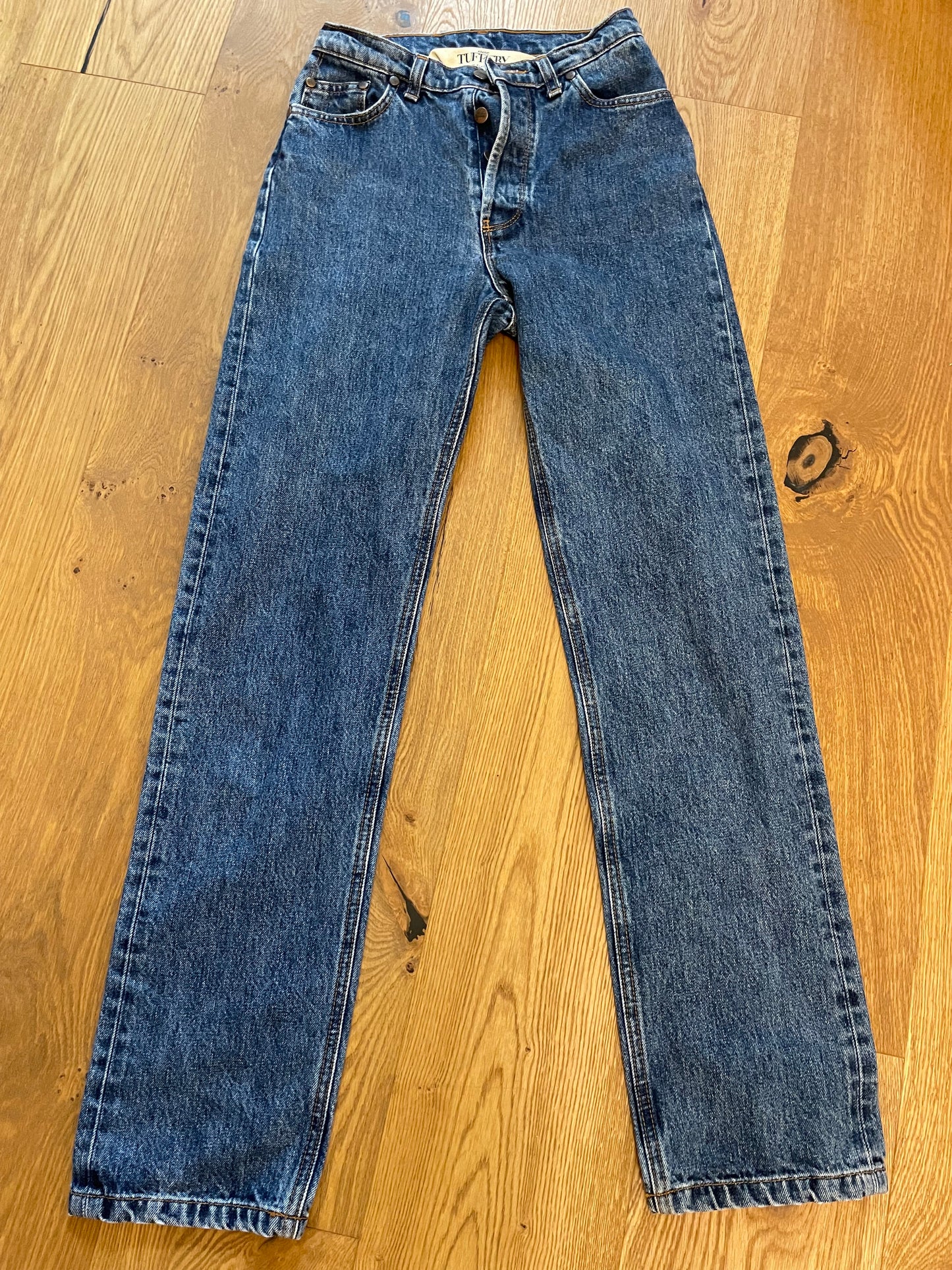 Jean droit taille haute stonewashed - Apolline