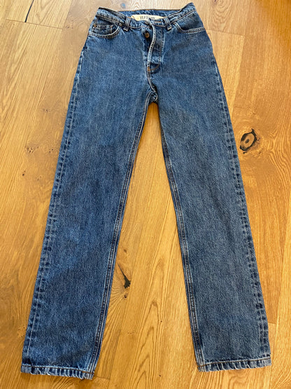Jean droit taille haute stonewashed - Apolline