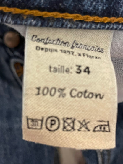 Jean droit taille haute stonewashed - Apolline