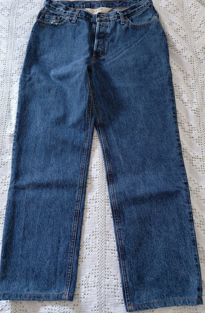 Jean droit taille haute stonewashed - Apolline