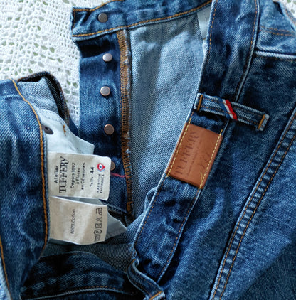 Jean droit taille haute stonewashed - Apolline