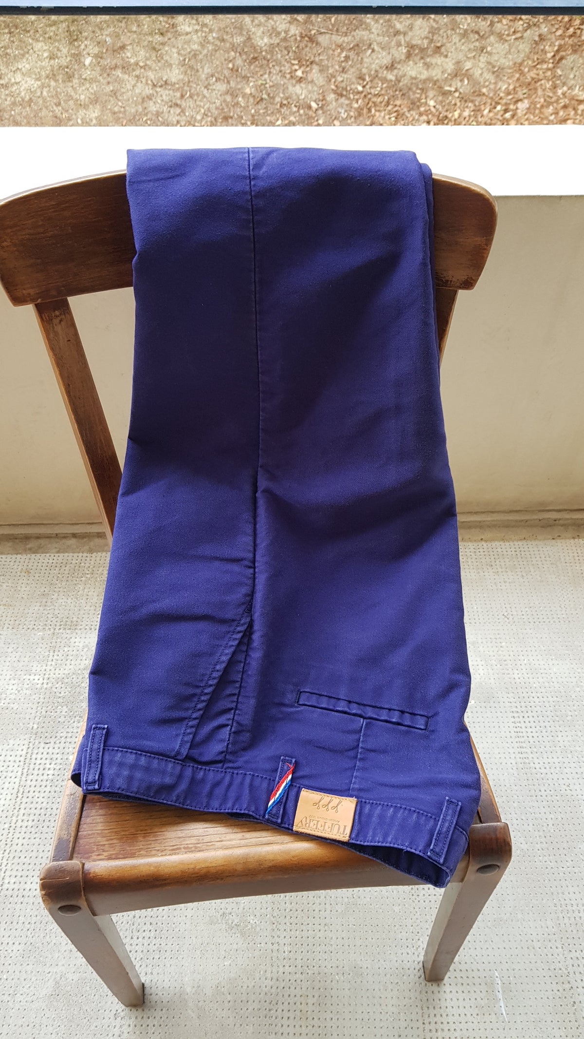 Chino ajusté taille haute Moleskine - Léonie