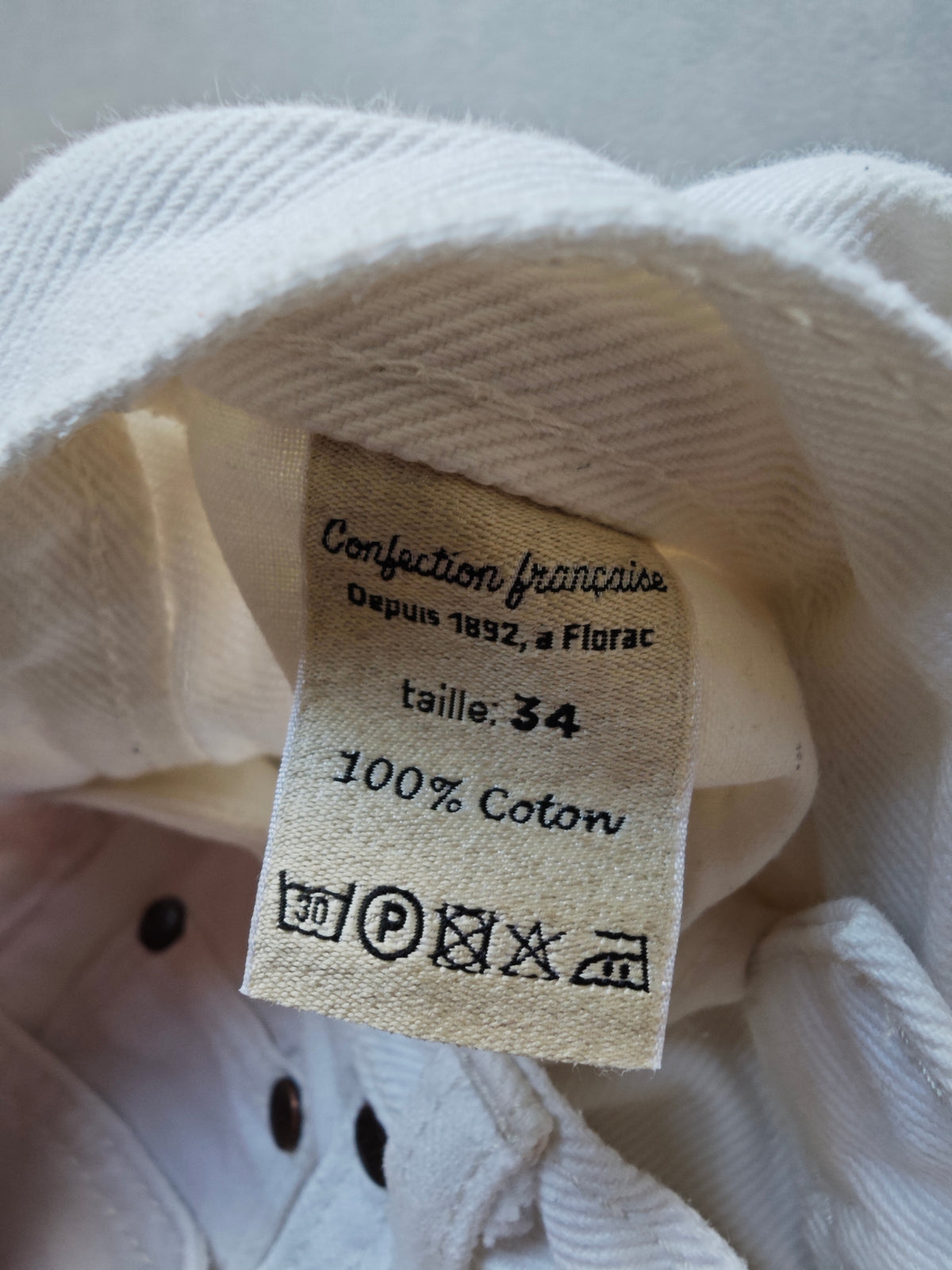 Jean femme droit taille haute blanc - Apolline