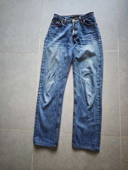 Jean droit taille haute stonewashed - Apolline