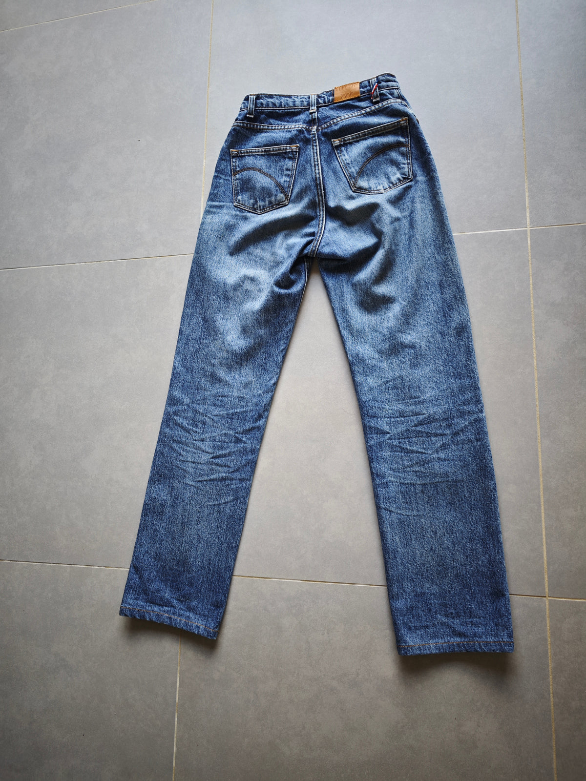 Jean droit taille haute stonewashed - Apolline