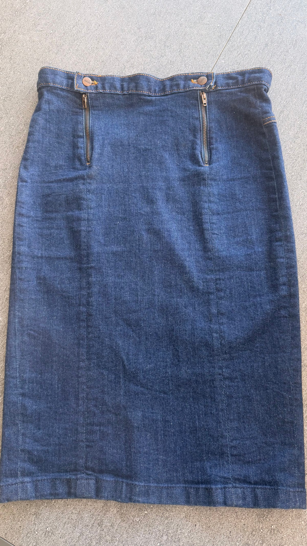 Jupe en jean crayon taille haute Coton Bio - Agathe
