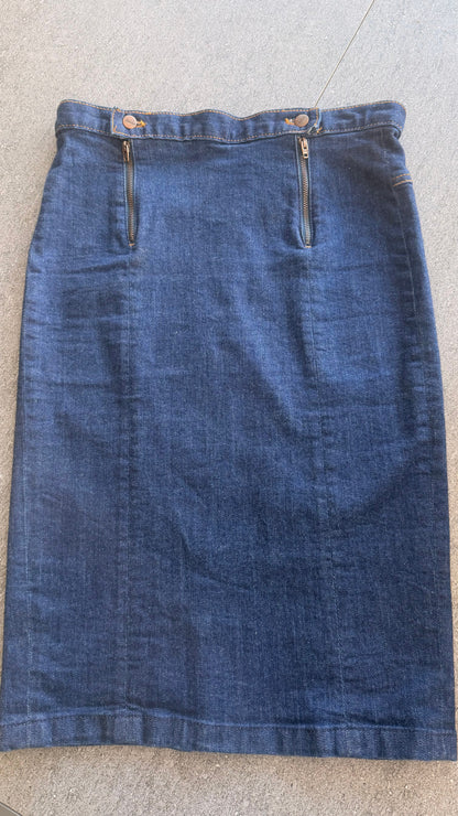 Jupe en jean crayon taille haute Coton Bio - Agathe