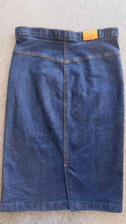 Jupe en jean crayon taille haute Coton Bio - Agathe