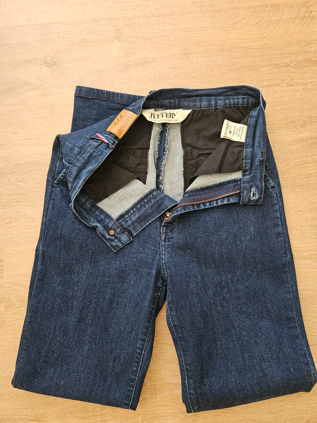 Chino ajusté taille haute Brut Coton Bio - Léonie
