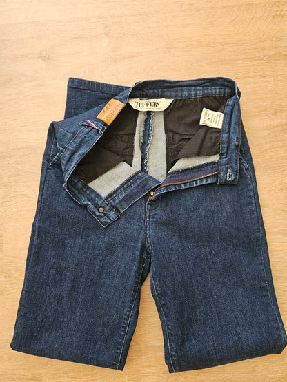 Chino ajusté taille haute Brut Coton Bio - Léonie