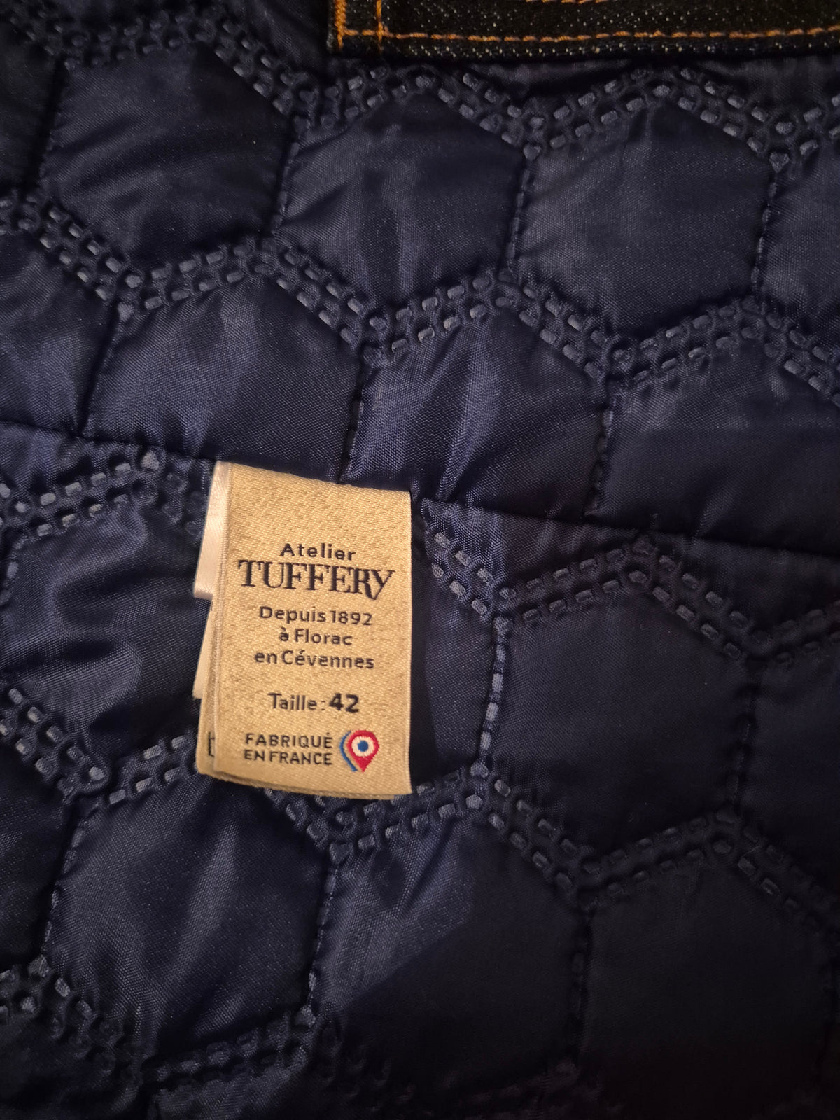 Gilet sans manches en jean brut doublé laine
