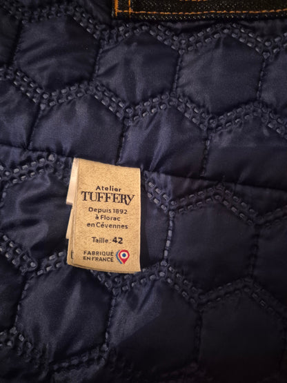 Gilet sans manches en jean brut doublé laine