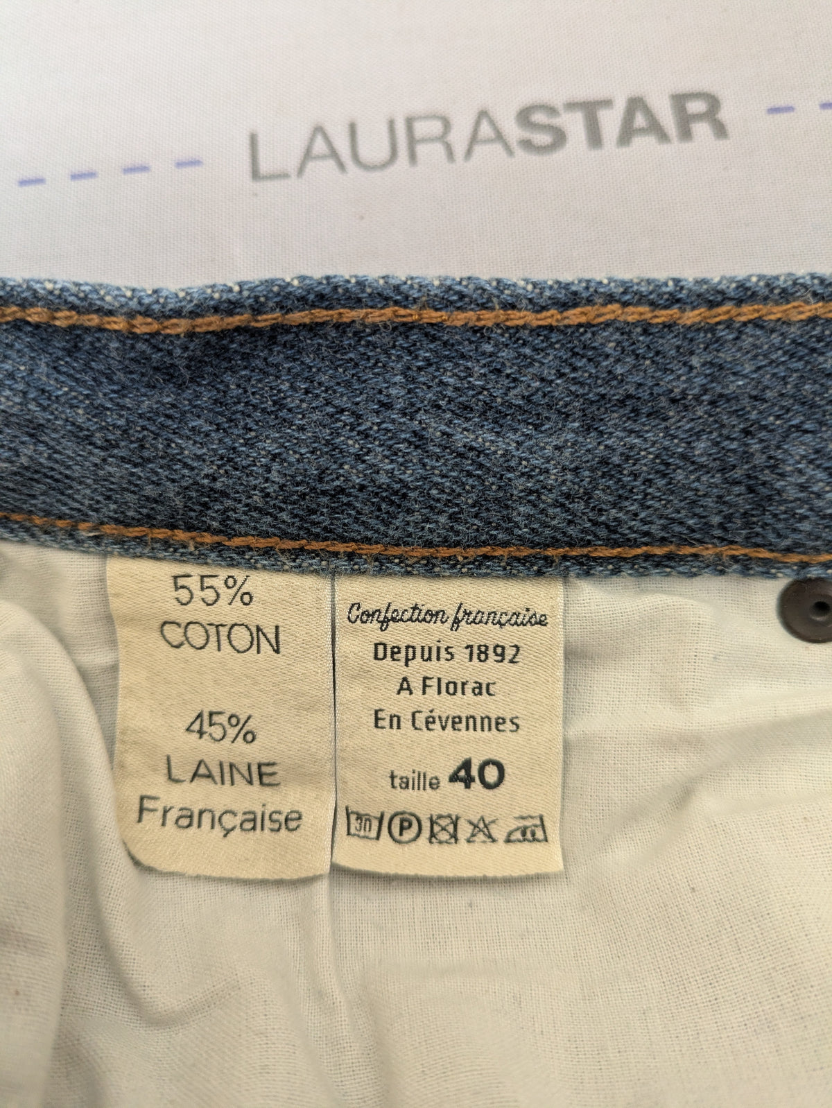 Jean mom taille haute Laine Française - Marthe