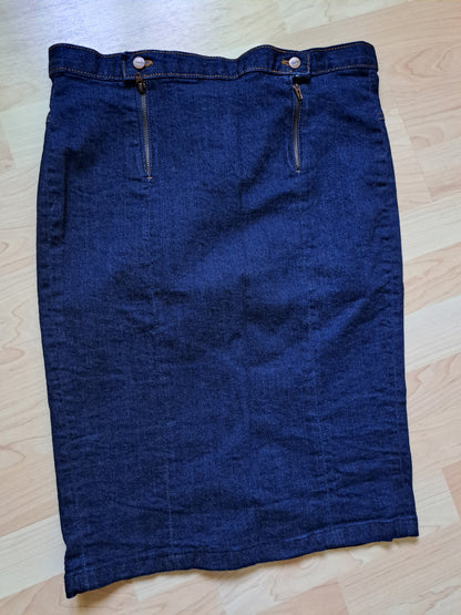 Jupe en jean crayon taille haute Coton Bio - Agathe