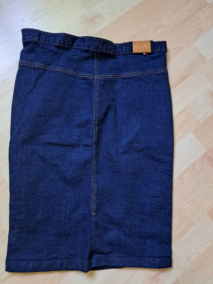 Jupe en jean crayon taille haute Coton Bio - Agathe