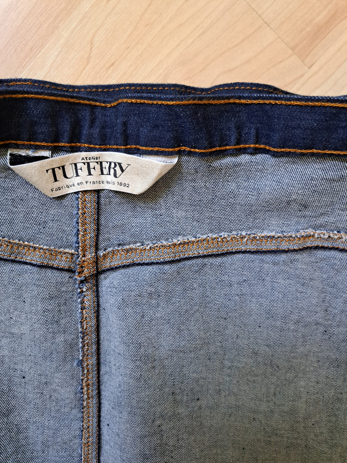 Jupe en jean crayon taille haute Coton Bio - Agathe