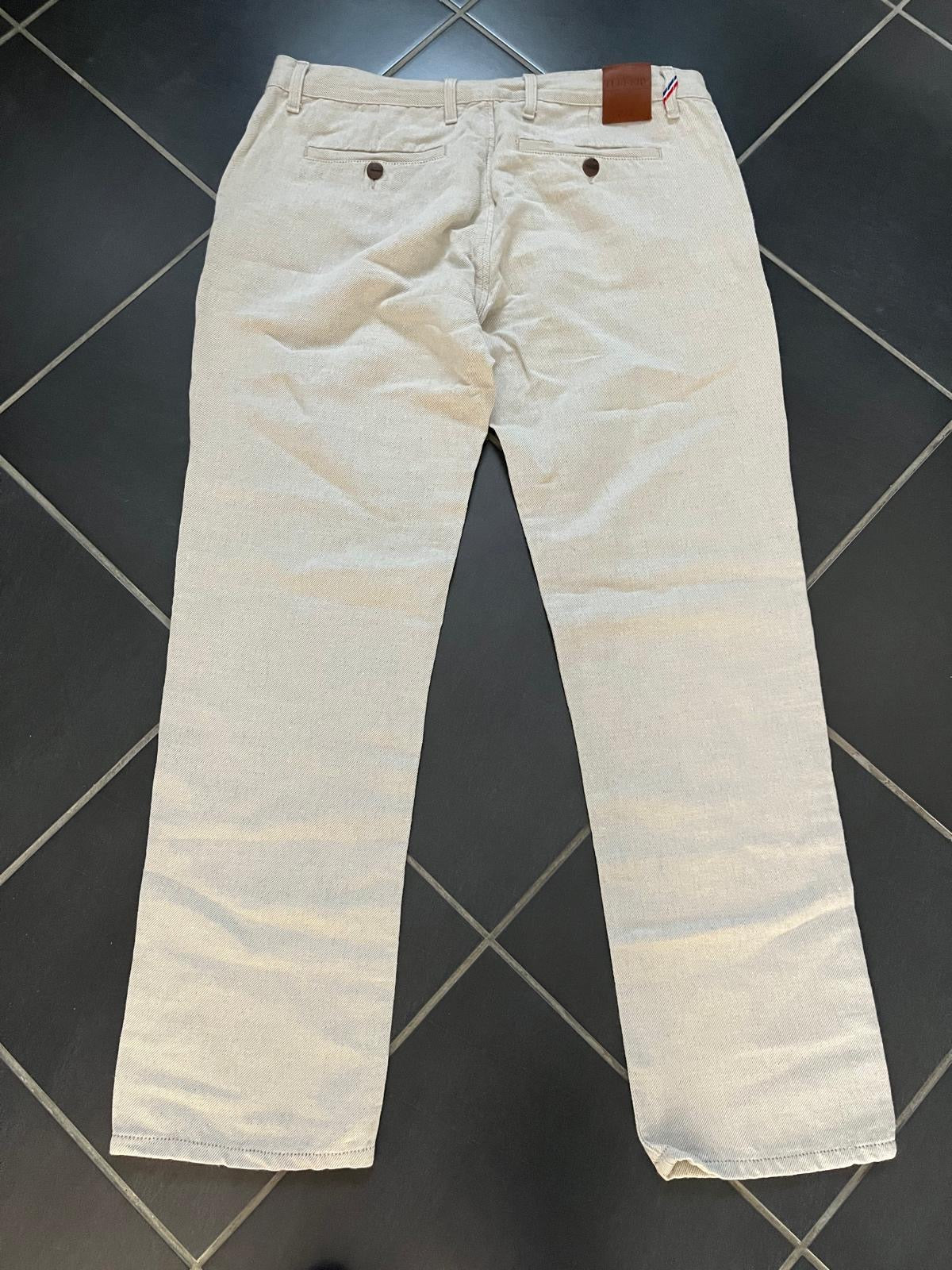 Chino homme droit ajusté Chanvre Naturel - Ernest