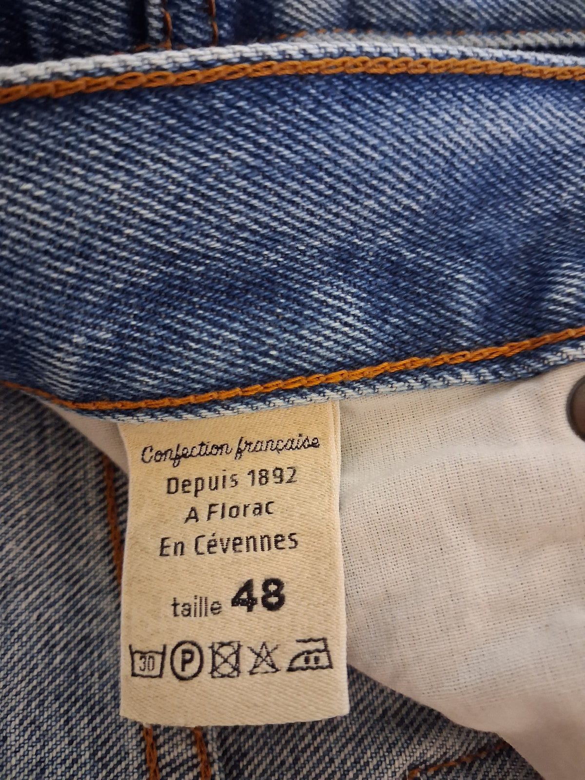 Jean homme droit taille haute Stonewashed - Célestin