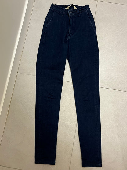 Chino ajusté taille haute Moleskine - Léonie