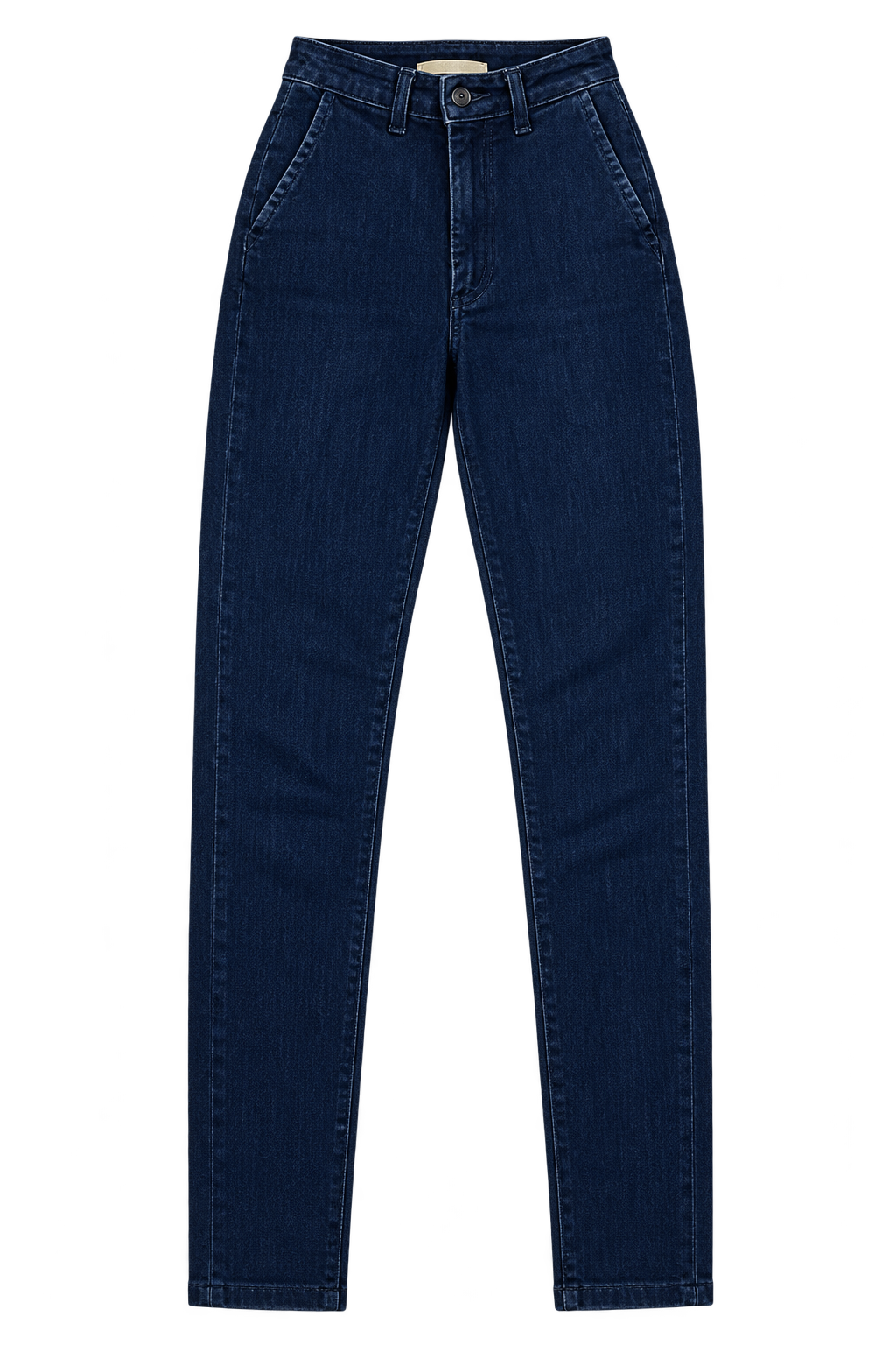Chino ajusté taille haute Moleskine - Léonie