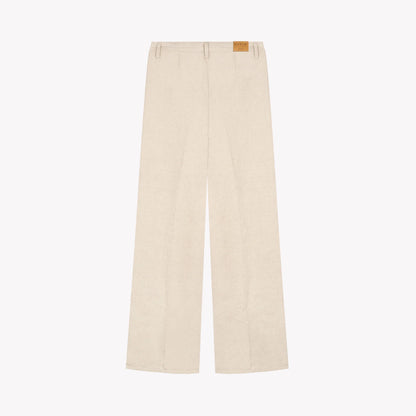 Gabi - Pantalon femme large taille haute – Chanvre Naturel