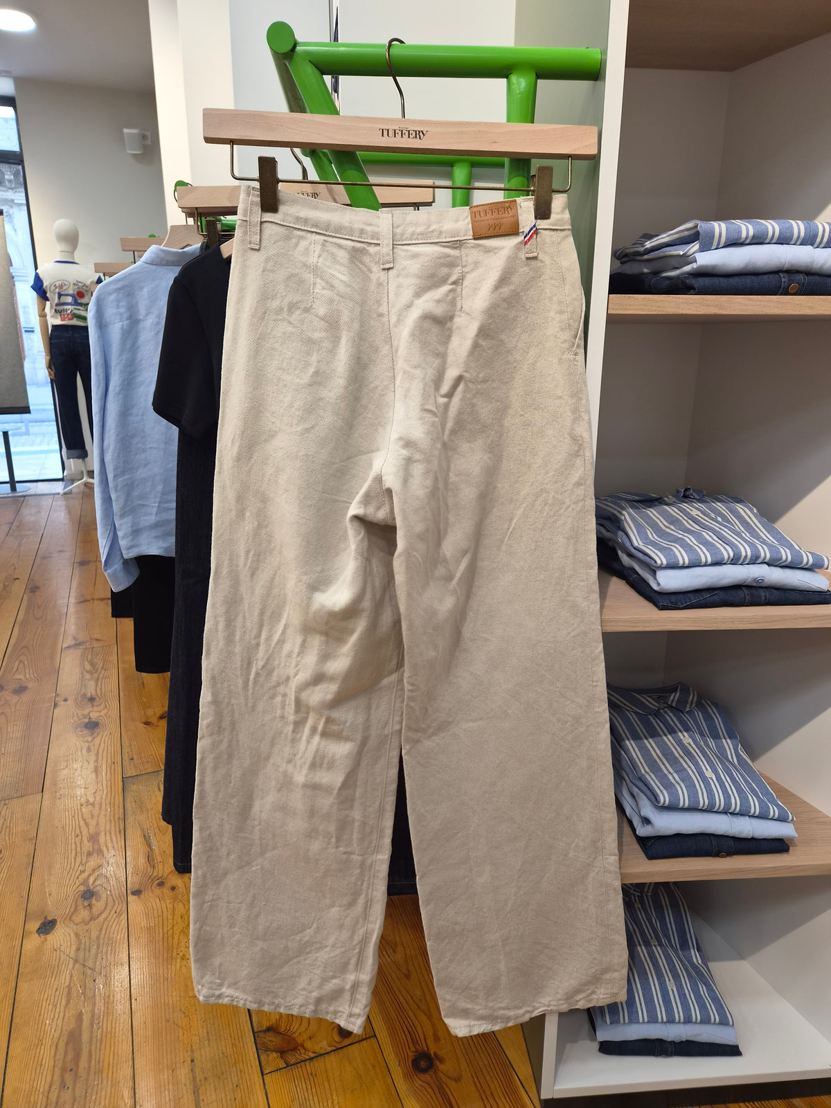 Gabi - Pantalon femme large taille haute – Chanvre Naturel