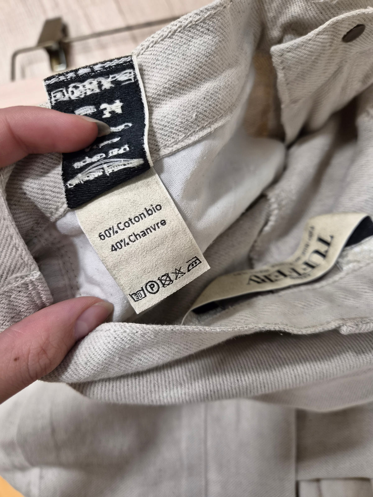 Gabi - Pantalon femme large taille haute – Chanvre Naturel