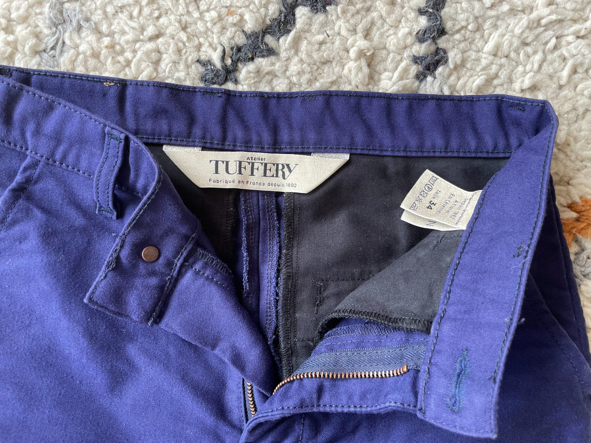 Chino ajusté taille haute Moleskine - Léonie