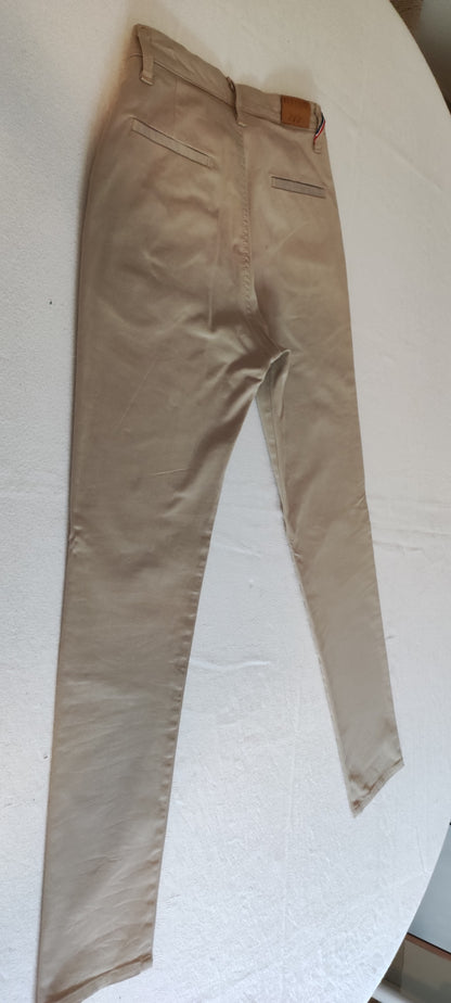 Jean droit taille haute beige - Apolline