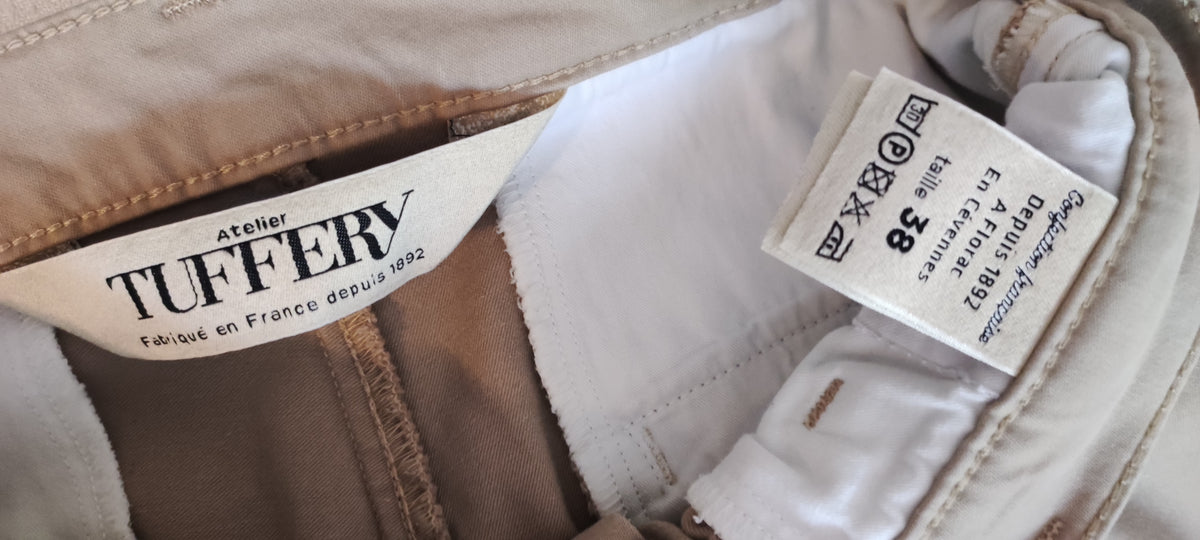 Jean droit taille haute beige - Apolline
