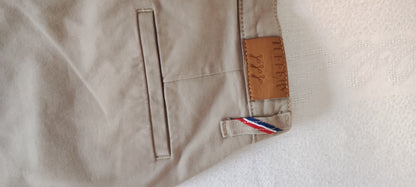 Jean droit taille haute beige - Apolline