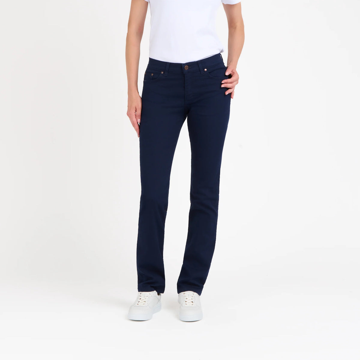 Augusta - Jean femme ajusté taille standard Bleu
