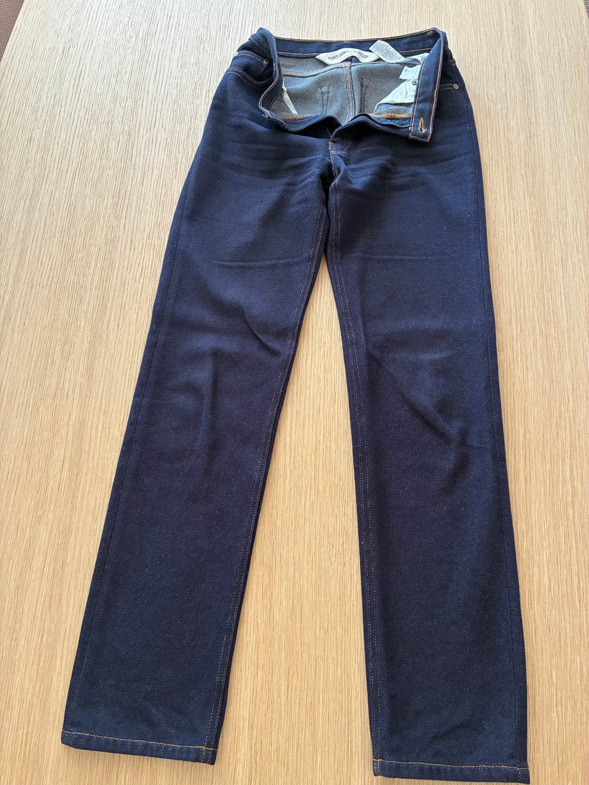Jean droit taille haute laine – SAINT JAMES x Atelier TUFFERY – Apolline