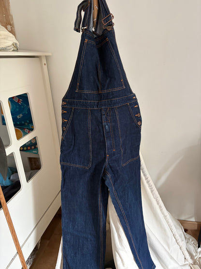 Salopette jean bio indigo naturel - André