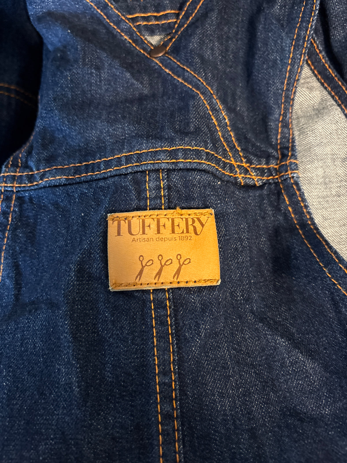 Salopette jean bio indigo naturel - André