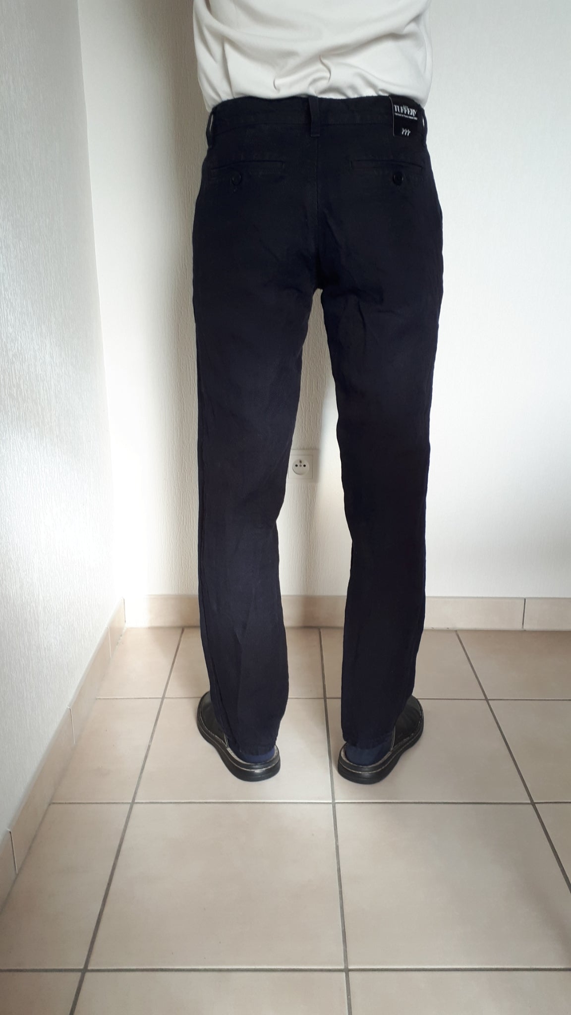 Chino droit ajusté en jean 100% lin français - Ernest