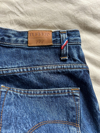 Jean droit taille haute stonewashed - Apolline