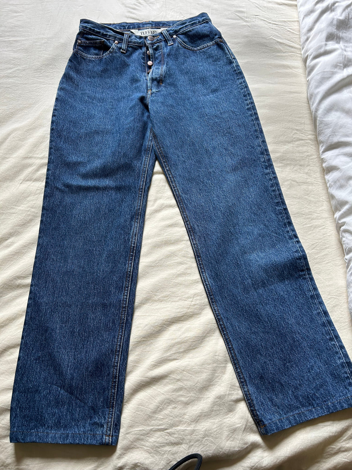 Jean droit taille haute stonewashed - Apolline