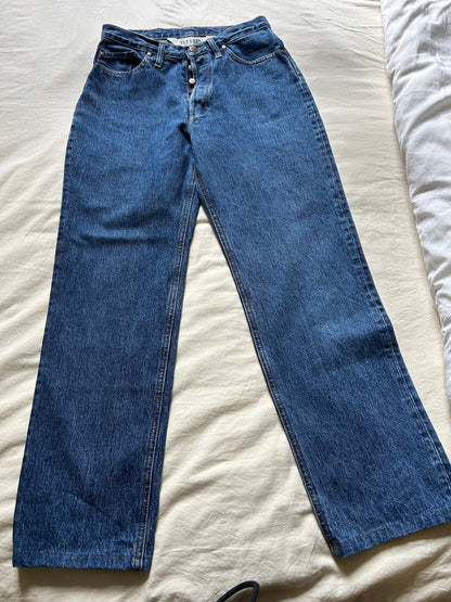 Jean droit taille haute stonewashed - Apolline