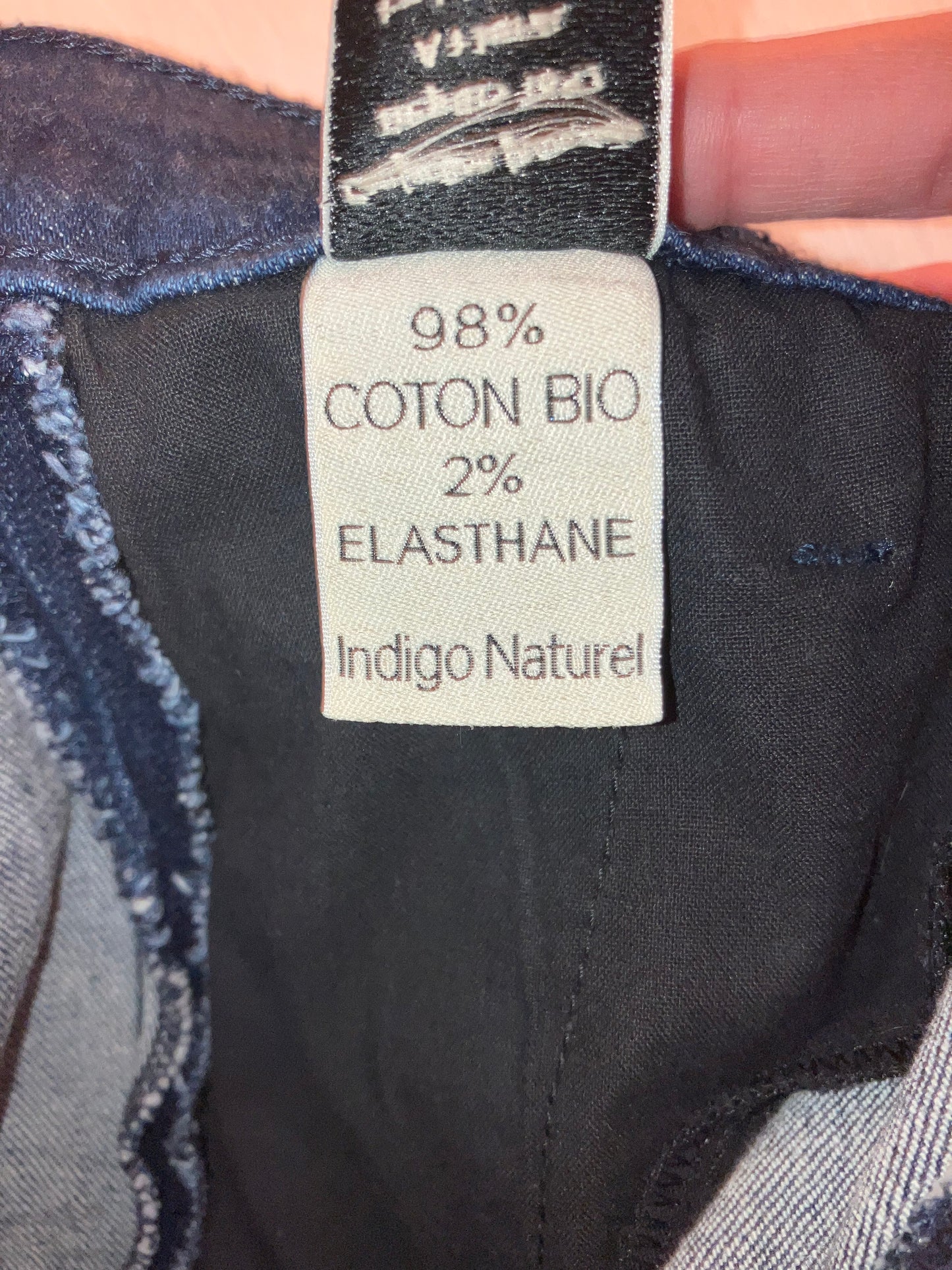 Chino ajusté taille haute Brut Coton Bio - Léonie