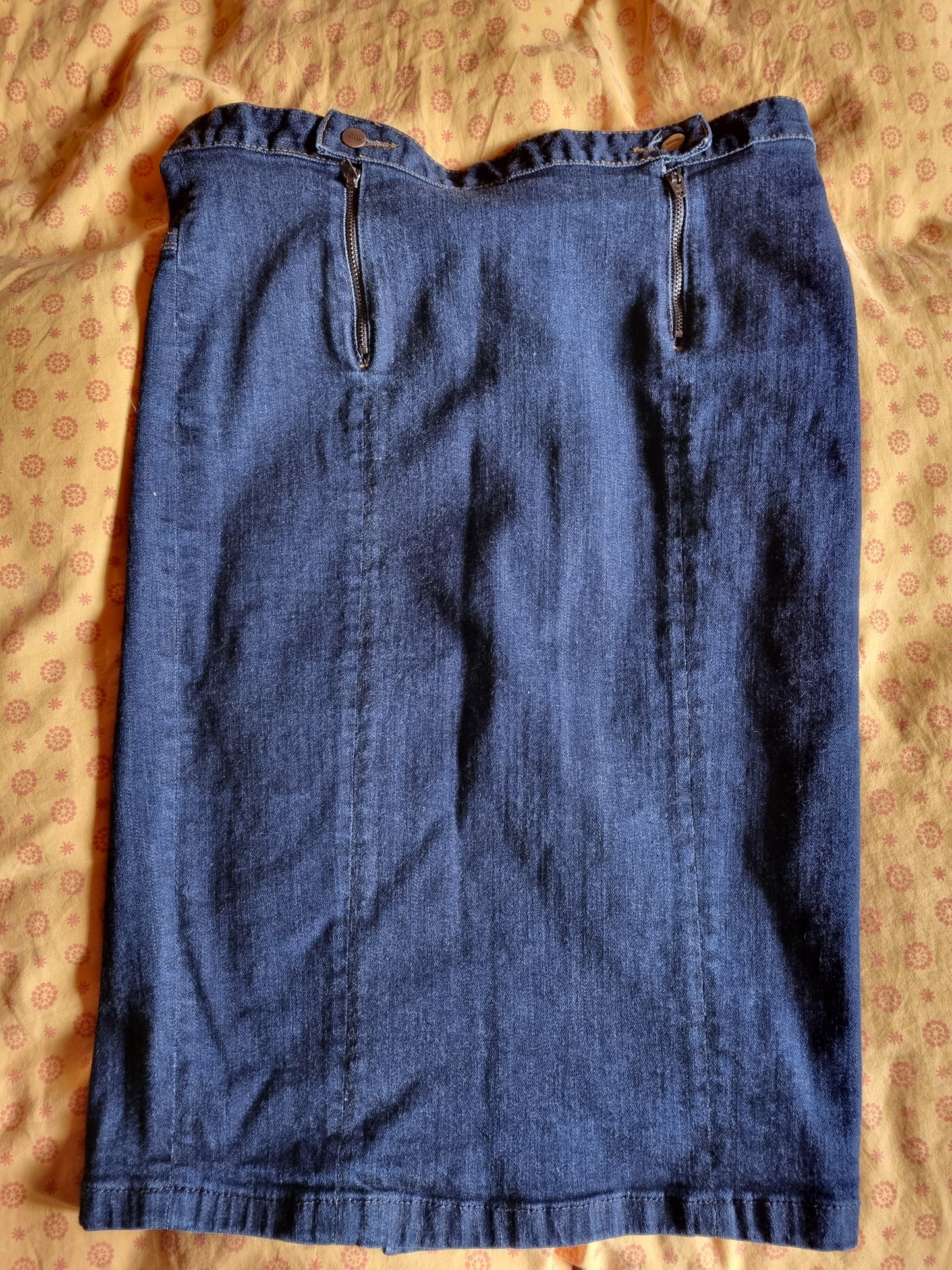 Jupe en jean crayon taille haute Coton Bio - Agathe
