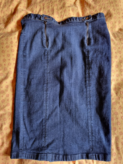 Jupe en jean crayon taille haute Coton Bio - Agathe