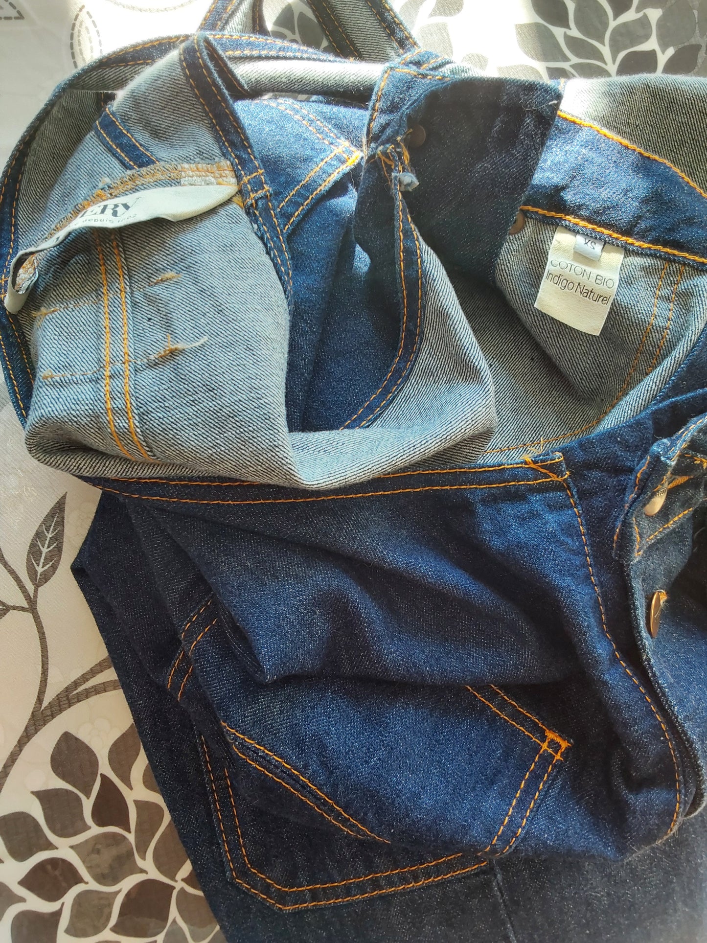 Salopette jean bio indigo naturel - André