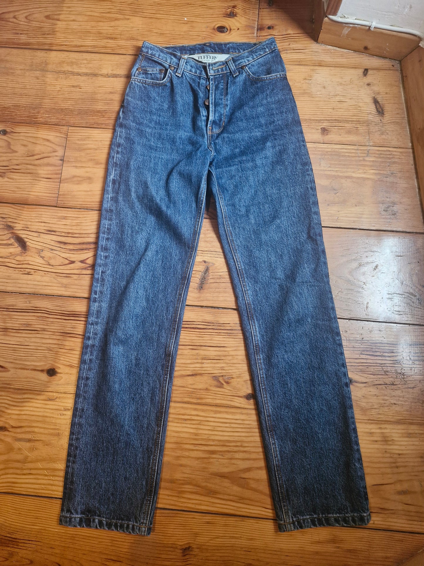 Jean droit taille haute stonewashed - Apolline