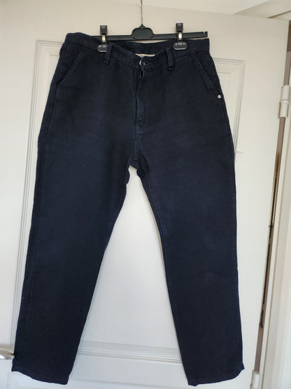 Chino ajusté taille haute Alpine 100% Lin Français - Léonie