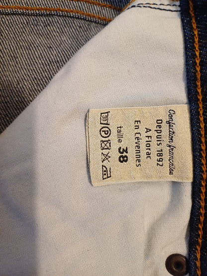 jean droit bleu