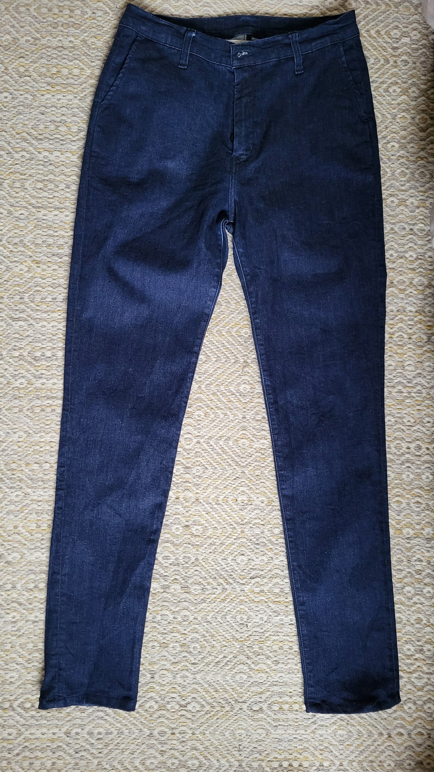 Chino ajusté taille haute Brut Coton Bio - Léonie