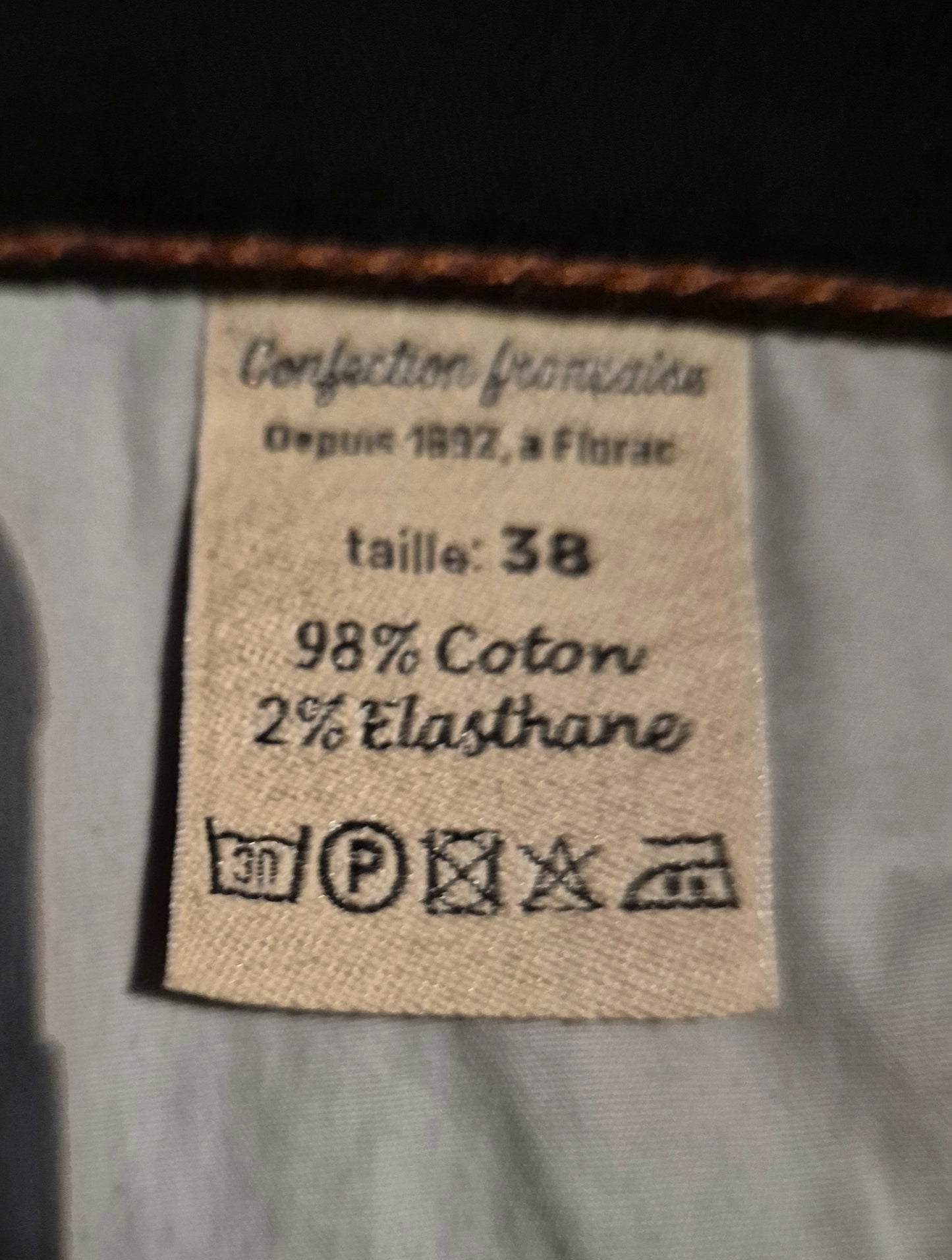 Jean droit ajusté Noir - Augusta