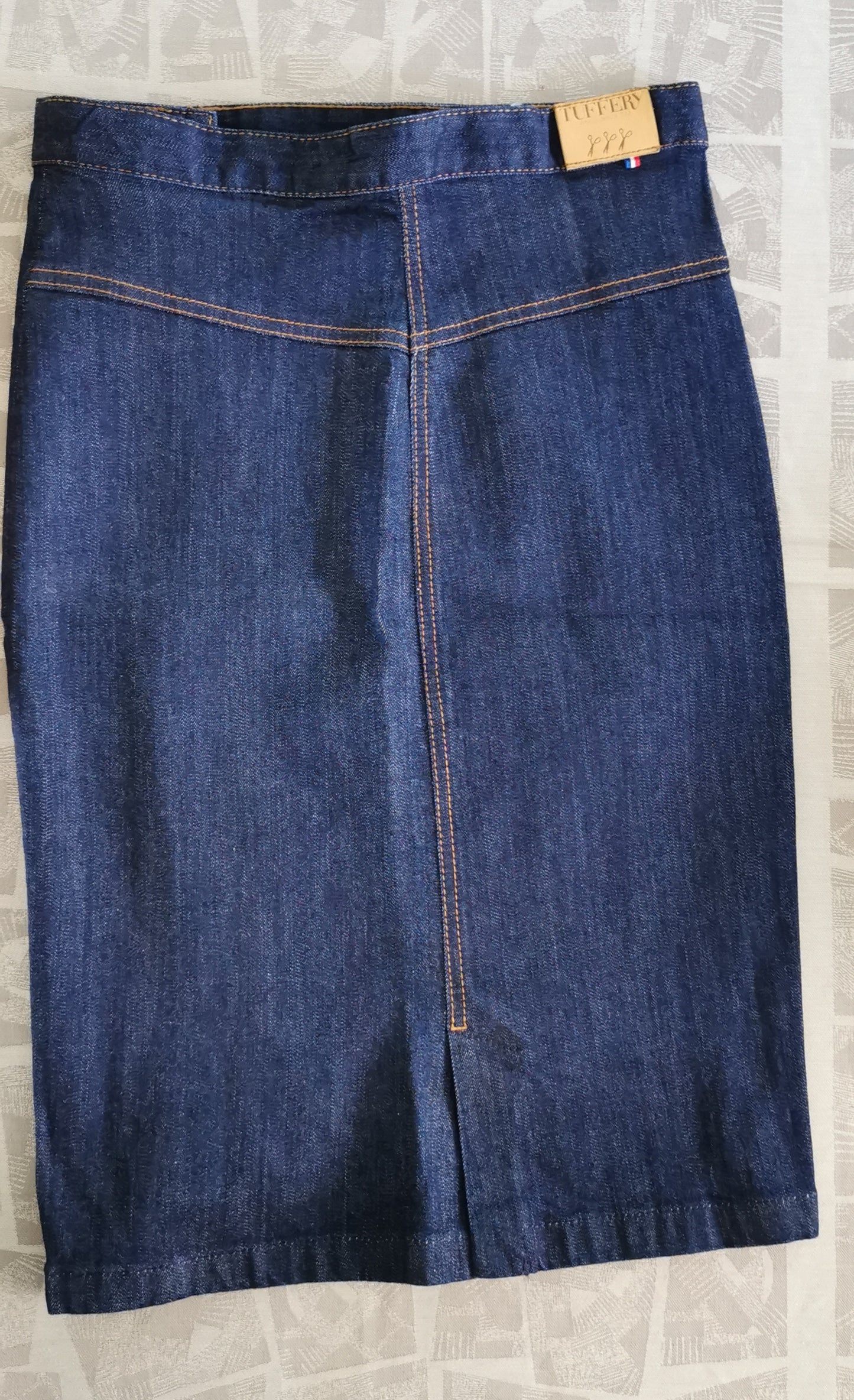 Jupe en jean crayon taille haute Coton Bio - Agathe