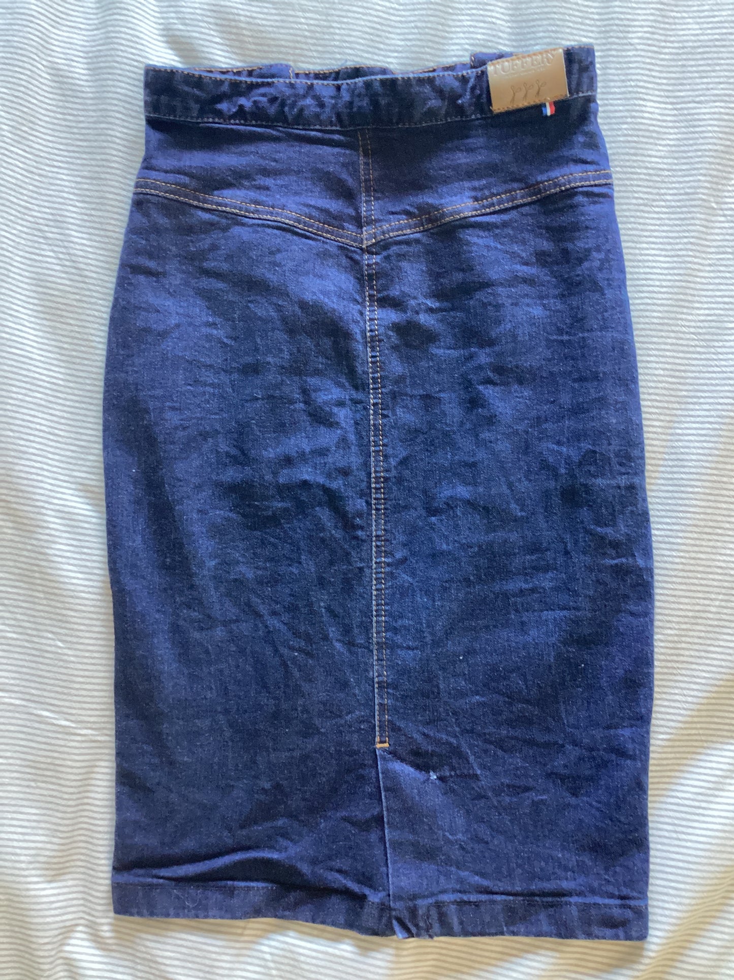 Jupe en jean crayon taille haute Coton Bio - Agathe